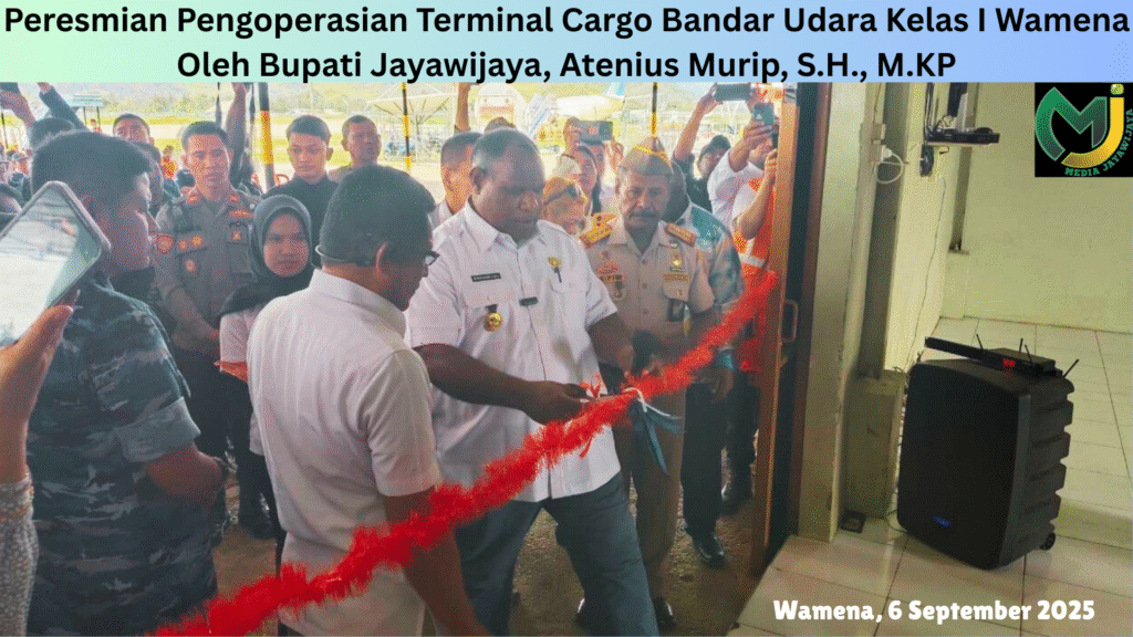 Abner B. Molama : Stafsus Bidang Perhubungan Mendukung Penuh Kebijakan Bupati Jayawijaya Meresmikan Operasi Terminal Kargo Bandar Udara Kelas I Wamena
